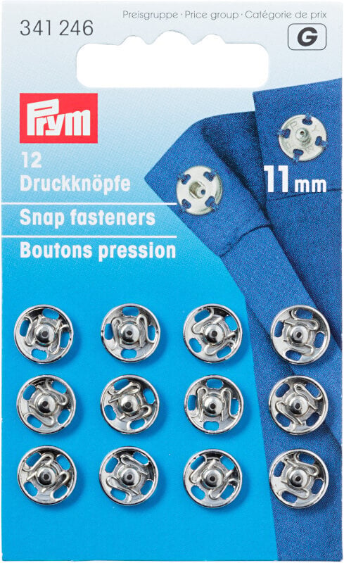 Botões de pressão PRYM Botões de pressão 11 mm Silver