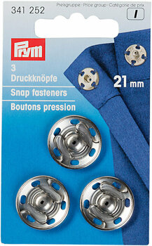 Snap Fasteners PRYM 341252 Snap Fasteners 21 mm Silver - 1