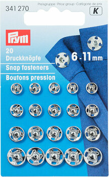 Snap Fasteners PRYM 341270 Snap Fasteners 11 mm-6 mm Silver - 1