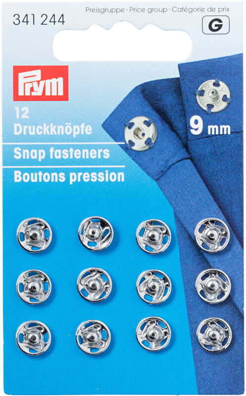 Botões de pressão PRYM Botões de pressão 9 mm Silver