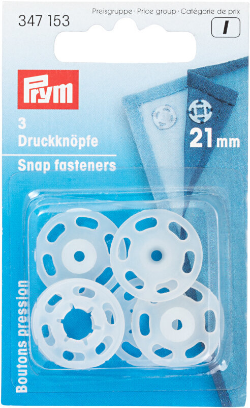 Snap Fasteners PRYM Snap Fasteners 7 mm Trasparente