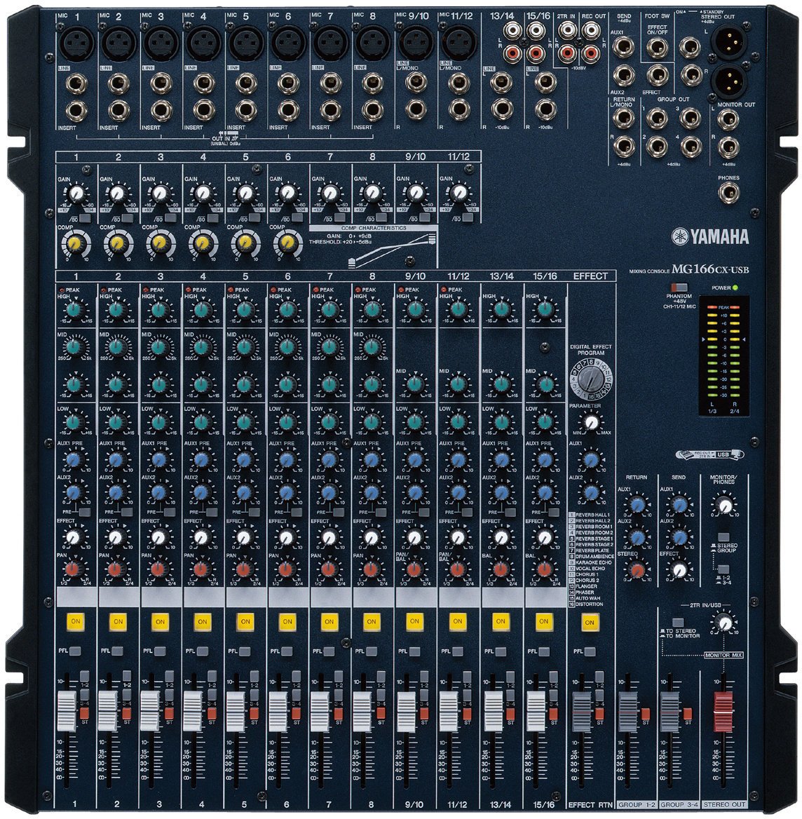 Table de mixage analogique Yamaha MG 166 CX USB