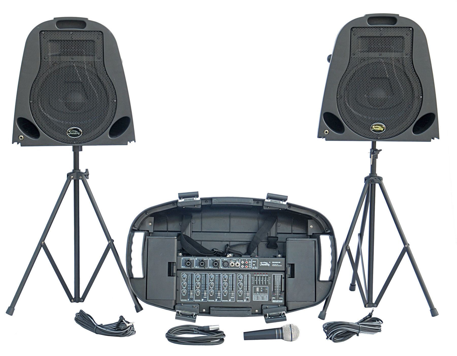 Hordozható PA hangrendszer Soundking ZH 0402 E 10 P Hordozható PA hangrendszer