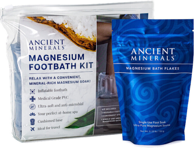 Wapń, magnez, cynk Ancient Minerals Magnesium Foot Bath 150 g Set Wapń, magnez, cynk