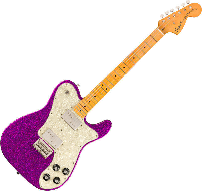 Elektrische gitaar Fender Squier FSR Classic Vibe '70s Telecaster Deluxe MN Purple Sparkle with White Pearloid Pickguard