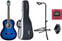 Semi-klassieke gitaar voor kinderen Pasadena CG161-1/2-BB Complete Beginner SET 1/2 Blue Burst