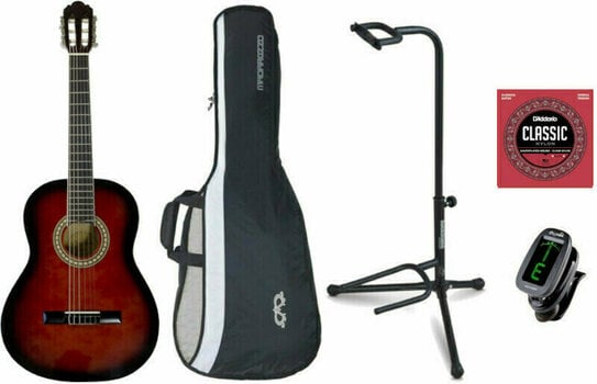 Semi-klassieke gitaar voor kinderen Pasadena CG161-1/2-WR Complete Beginner SET 1/2 Wine Red - 1