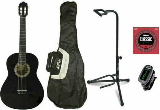 3/4 klassieke gitaar voor kinderen Pasadena CG161-3/4-BK Complete Beginner SET 3/4 Zwart - 1