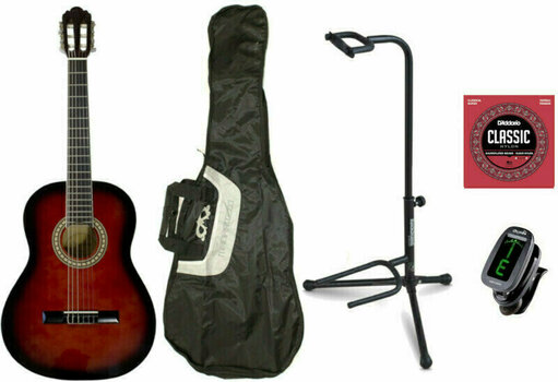 3/4 klassieke gitaar voor kinderen Pasadena CG161-3/4-WR Complete Beginner SET 3/4 Wine Red - 1