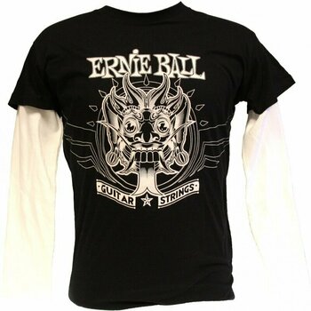 Ing Ernie Ball 4614 Demon T-Shirt with Long White Sleeves Black M - 1