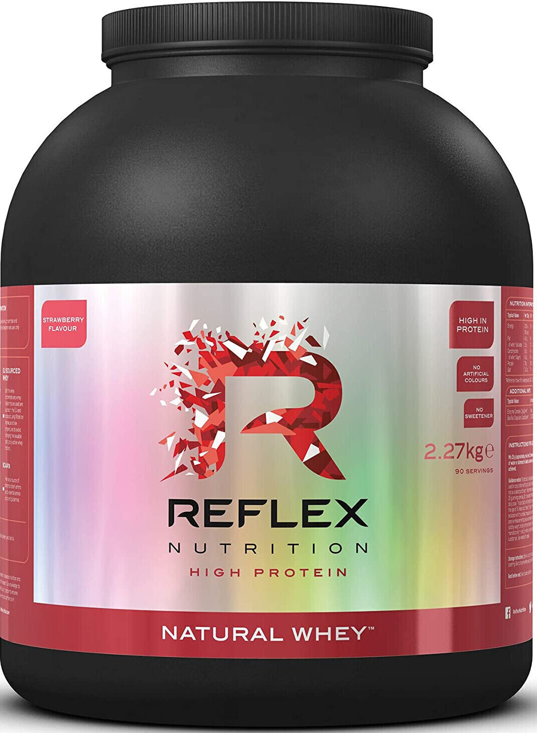 Proteína de suero Reflex Nutrition Natural Whey Strawberry 2270 g Proteína de suero