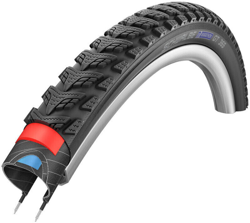 Neumático de bicicleta de trekking Schwalbe Marathon GT 365 29/28" (622 mm) Black Neumático de bicicleta de trekking