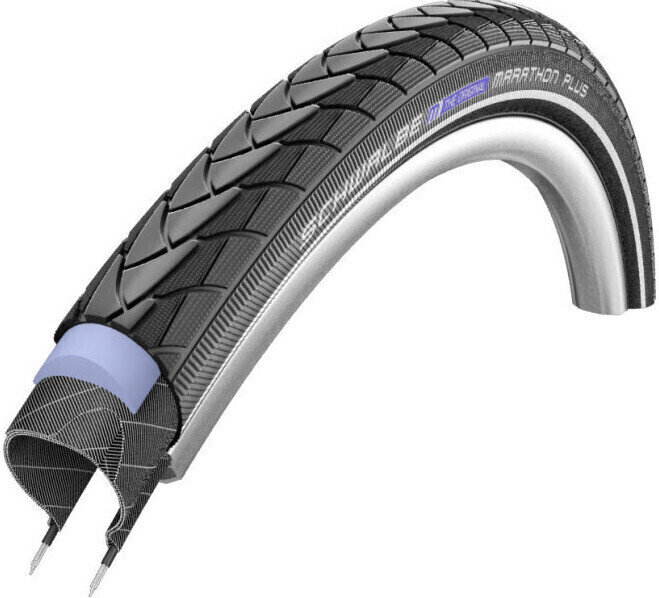 Neumático de bicicleta de trekking Schwalbe Marathon Plus 16" (349 mm) Black Neumático de bicicleta de trekking