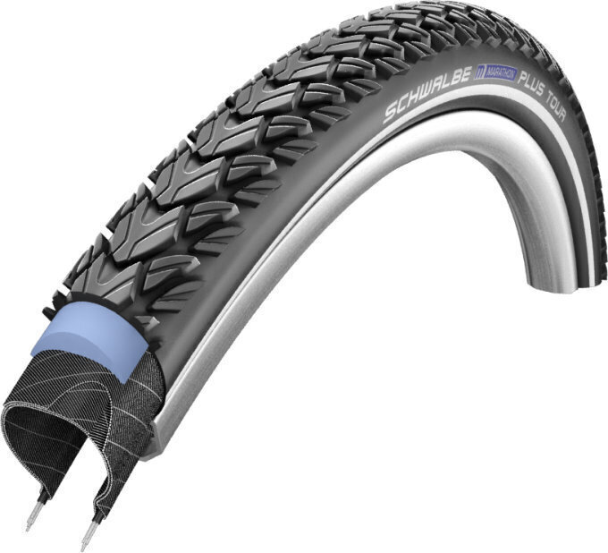Neumático de bicicleta de trekking Schwalbe Marathon Plus Tour 26" (559 mm) Black Neumático de bicicleta de trekking