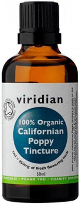 Antioxidanty a prírodné výťažky Viridian Californian Poppy Tincture Organic 50 ml Antioxidanty a prírodné výťažky