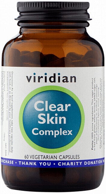Mineraali Viridian Clear Skin Complex 60 Capsules Mineraali