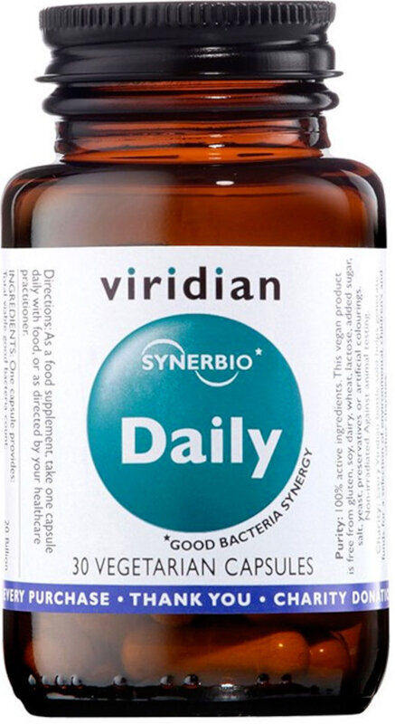 Outros suplementos alimentares Viridian Synerbio Daily 30 Capsules Outros suplementos alimentares