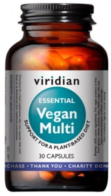 Multivitamiini Viridian Vegan Multi 30 Capsules Multivitamiini