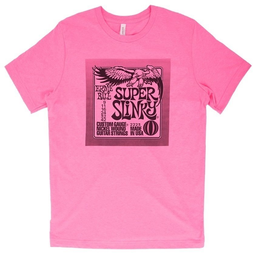 Camiseta de manga corta Ernie Ball 4721 Super Slinky T-Shirt Pink M