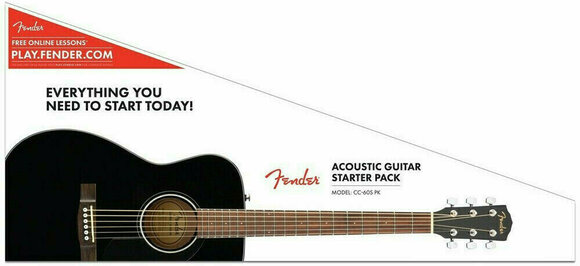 Acoustic Guitar SET Fender CC-60S Concert Pack Black - 1