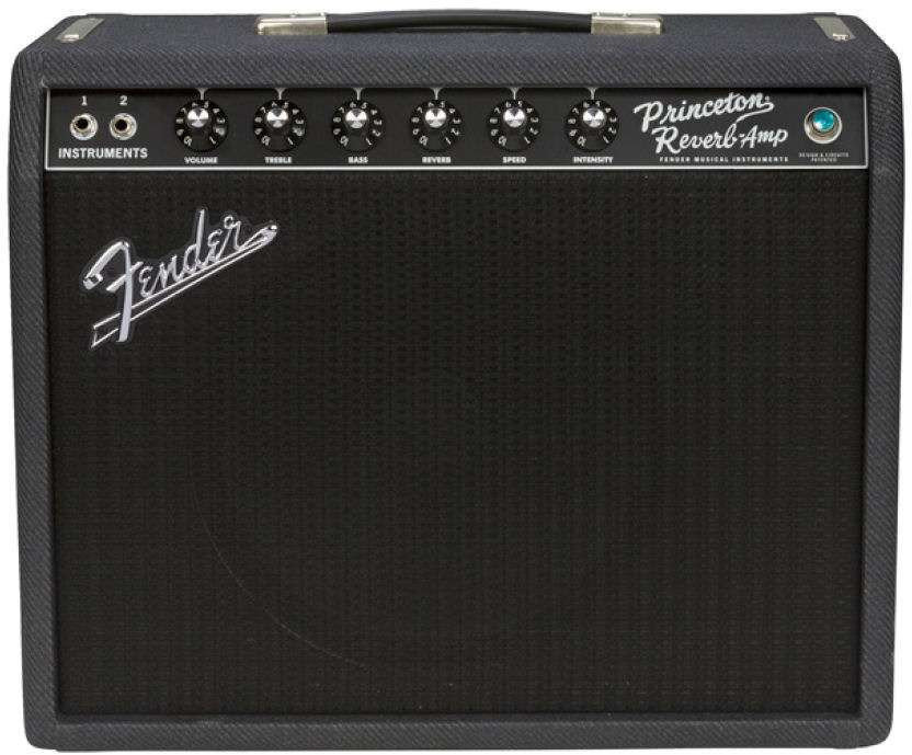 Gitarrkombinationer med förstärkningsrör Fender 68 Custom Princeton Reverb Black and Blue