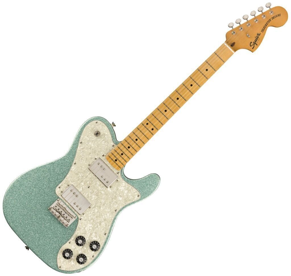 Electric guitar Fender Squier FSR Classic Vibe '70s Telecaster Deluxe MN Sea Foam Sparkle with White Pearloid Pickguard