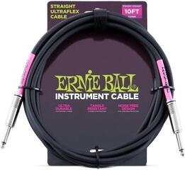 Ernie Ball Instrument Cable Černá/Rovný - Rovný