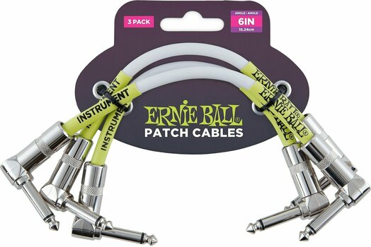 Adapter/Patch Cable Ernie Ball P06051 White 15 cm Angled - Angled - 1