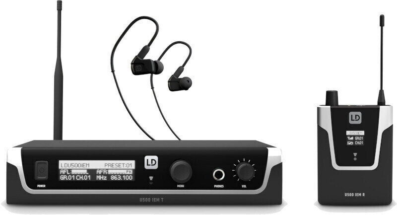 In Ear drahtloses System LD Systems U505 IEM HP 584 - 608 MHz