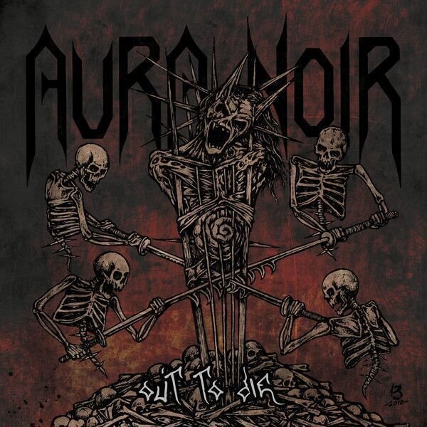 LP Aura Noir - Out To Die (Red With Orange And Yellow Speckles) (LP)