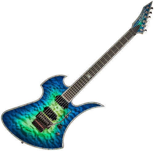 Elektrisk guitar BC RICH Mockingbird Extreme Exotic FR Cyan Blue