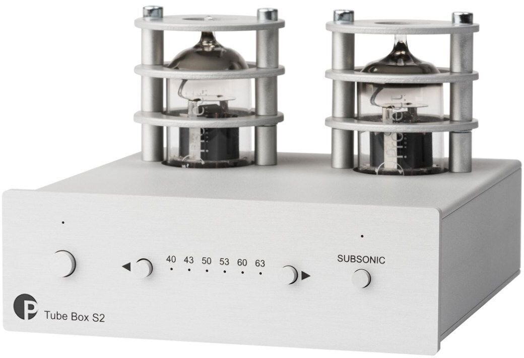 Hi-Fi Przedwzmacniacz gramofonowy Pro-Ject Tube Box S2 Silver