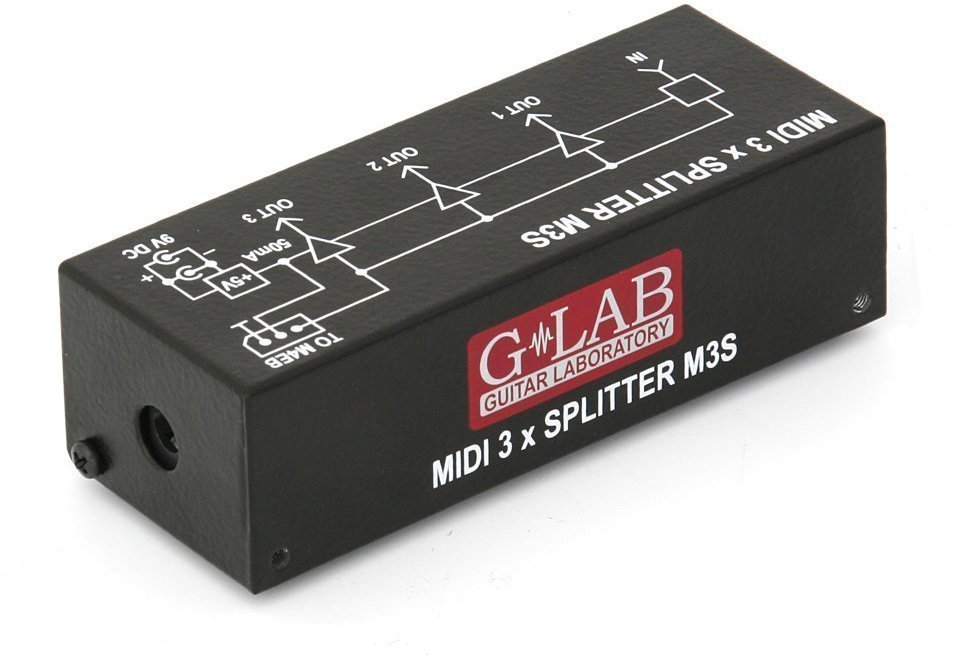 MIDI-liitäntä G-Lab MIDI 3 x Splitter M3S