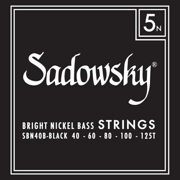 Saiten für 5-saitigen E-Bass, Saiten für 5-Saiter E-Bass Sadowsky Black Label SBN-40B