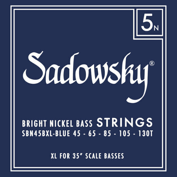 Saiten für 5-saitigen E-Bass, Saiten für 5-Saiter E-Bass Sadowsky Blue Label SBN-45BXL