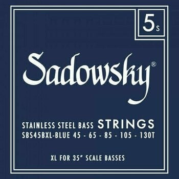 Struny do gitary basowej 5-strunowej Sadowsky Blue Label SBS-45BXL - 1