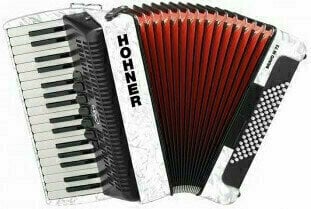 Pianoharmonikka Hohner Bravo III 72 Valkoinen Pianoharmonikka - 1