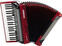 Accordeon met toetsenbord Hohner Bravo III 120 Red Accordeon met toetsenbord