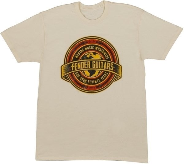 T-shirt Fender Worldwide Tan M T-shirt