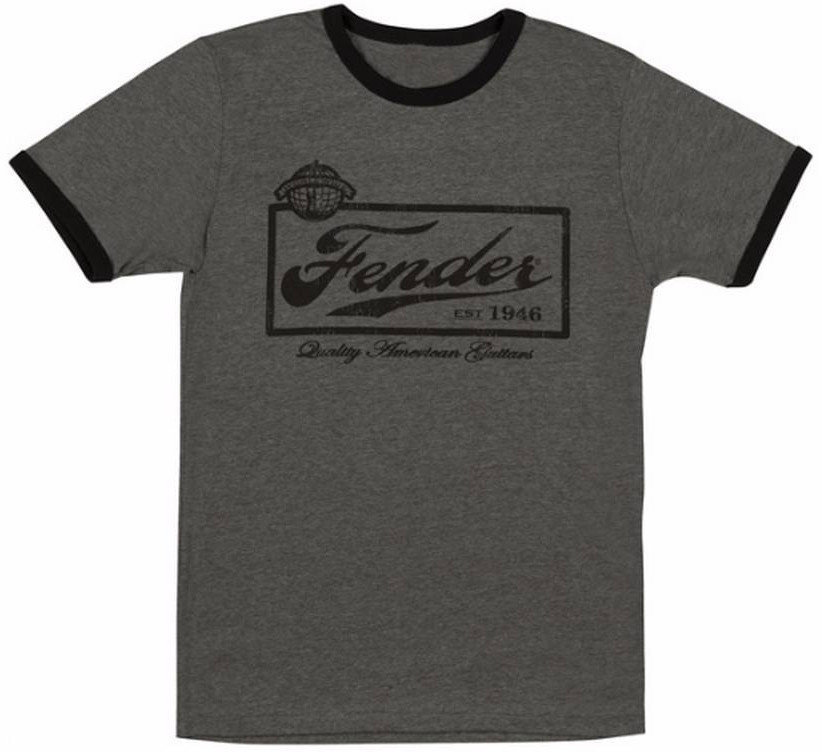 Skjorte Fender Beer Label Mens T-Shirt Black XL