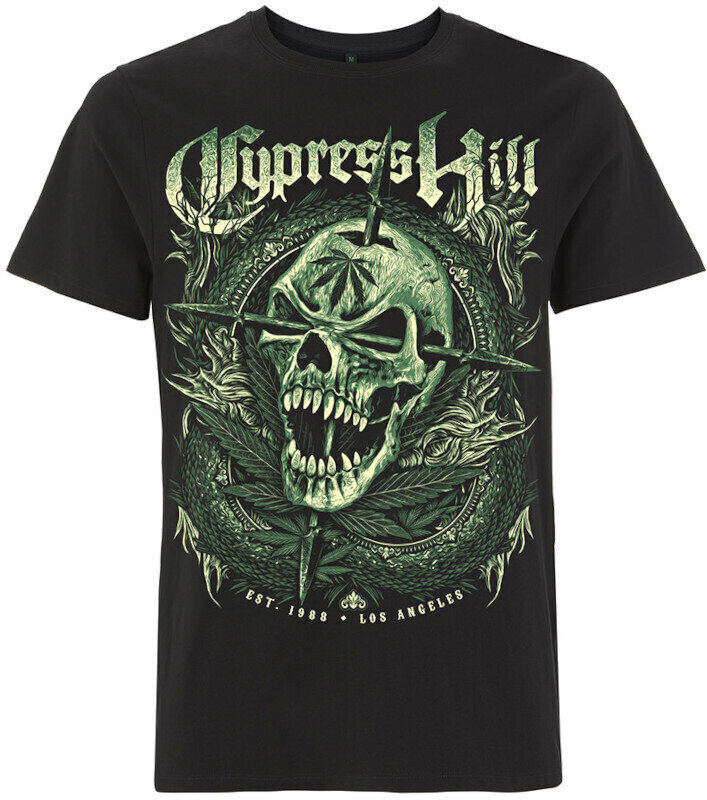 T-Shirt Cypress Hill T-Shirt Fangs Skull Black S