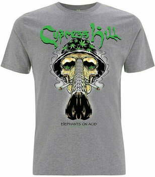 Tričko Cypress Hill Tričko Skull Bucket Muži Grey S - 1