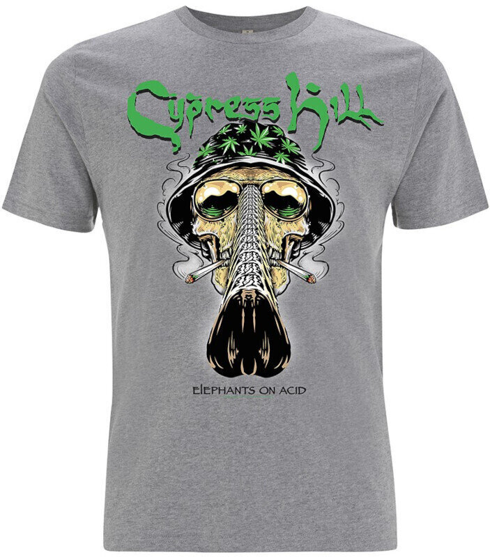 T-Shirt Cypress Hill T-Shirt Skull Bucket Male Grey L