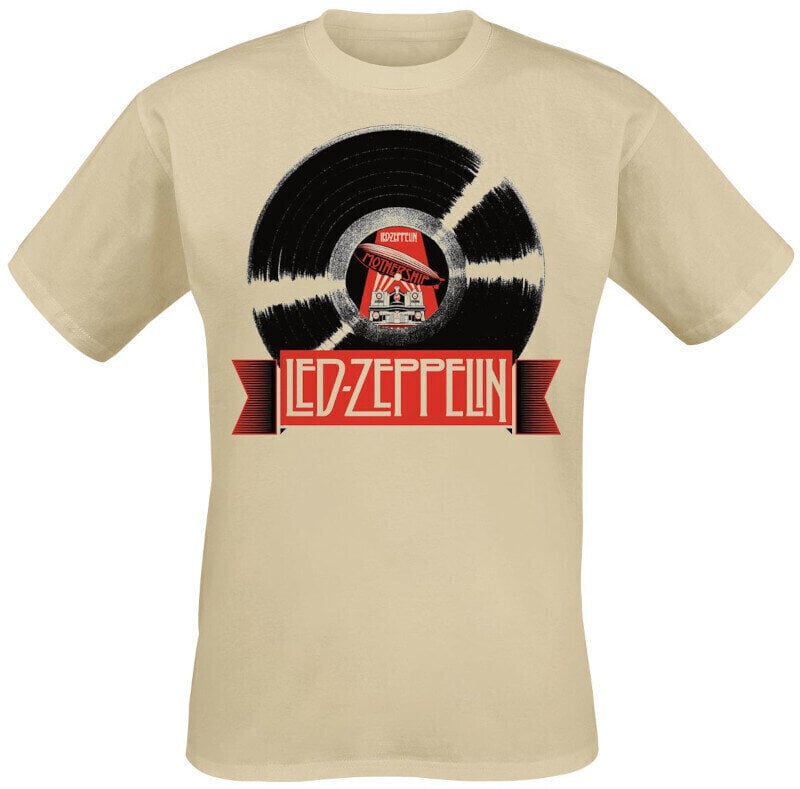 Tričko Led Zeppelin Tričko Mothership Record Ecru Unisex Beige S