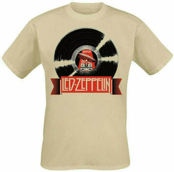 T-Shirt Led Zeppelin T-Shirt Mothership Record Ecru Unisex Beige S - 1