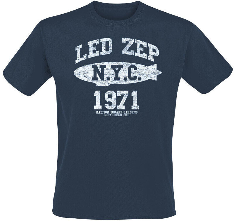 Tričko Led Zeppelin Tričko NYC 1971 Unisex Navy S