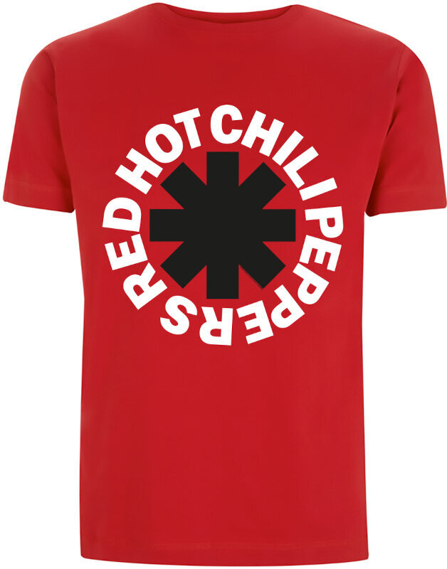 T-shirt Red Hot Chili Peppers Classic B&W Asterisk Red M T-shirt