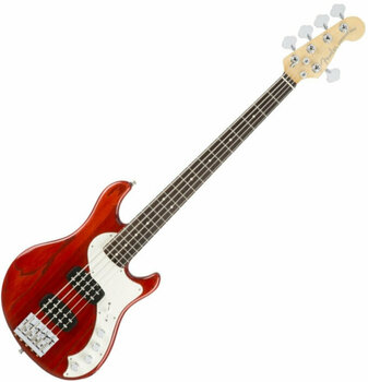 Basse 5 cordes Fender American Elite Dimension Bass V HH RW Cayenne Burst - 1