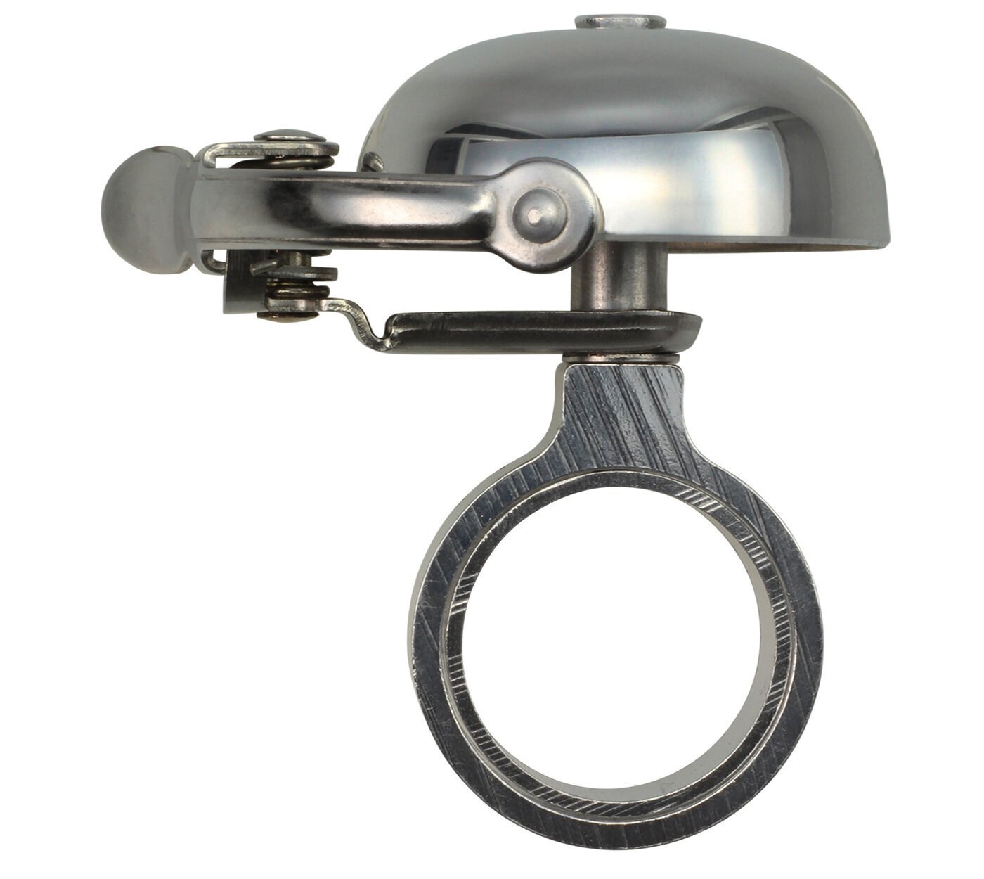 Fietsbel Crane Bell Mini Suzu Bell Polished Silver 45.0 Fietsbel