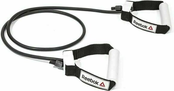 Fitnessband Reebok Adjustable Resistance Tube Light Schwarz-Weiß Fitnessband - 1
